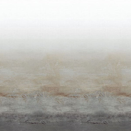 Painterly Truffle Fire Retardant Curtain Fabric