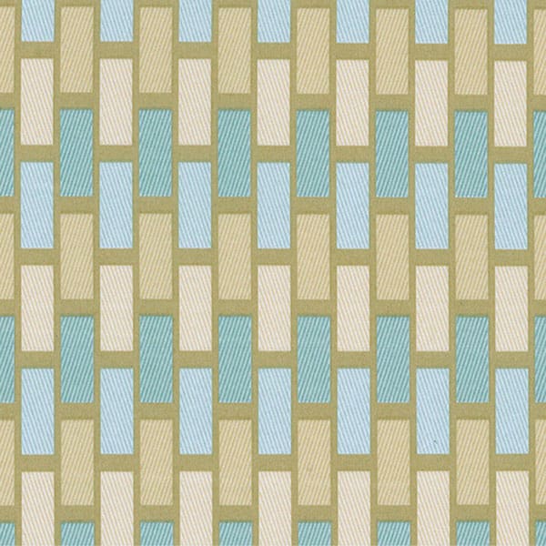 Plaza Duck Egg/Cream Fire Retardant Curtain Fabric