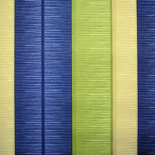 Tango Stripe 120 Blue/Green Fire Retardant Curtains