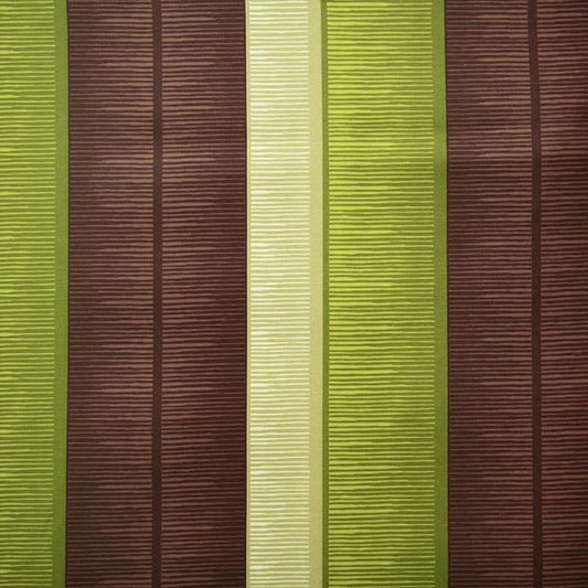 Tango Stripe 273 Lime/Brown Fire Retardant Curtains