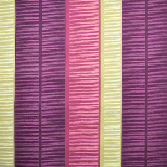 Tango Stripe 681 Mulberry/Linen Fire Retardant Curtains