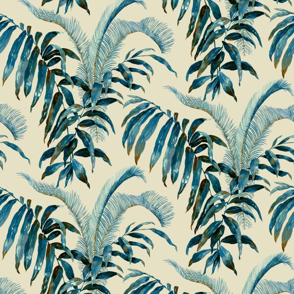 Mallion & Knowles Pavillion Cyan Fire Retardant Curtains