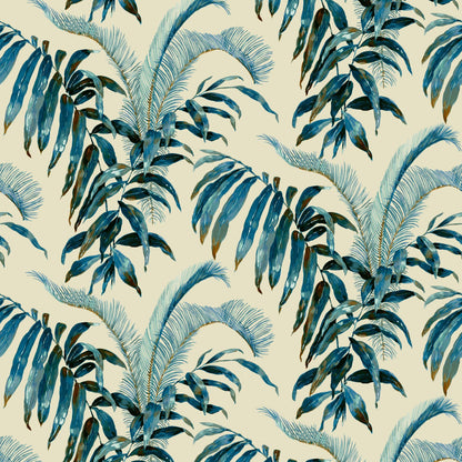 Mallion & Knowles Pavillion Cyan Fire Retardant Curtains