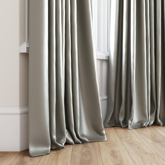 Sekers Vow Nickel fire retardant curtain fabric, view 2