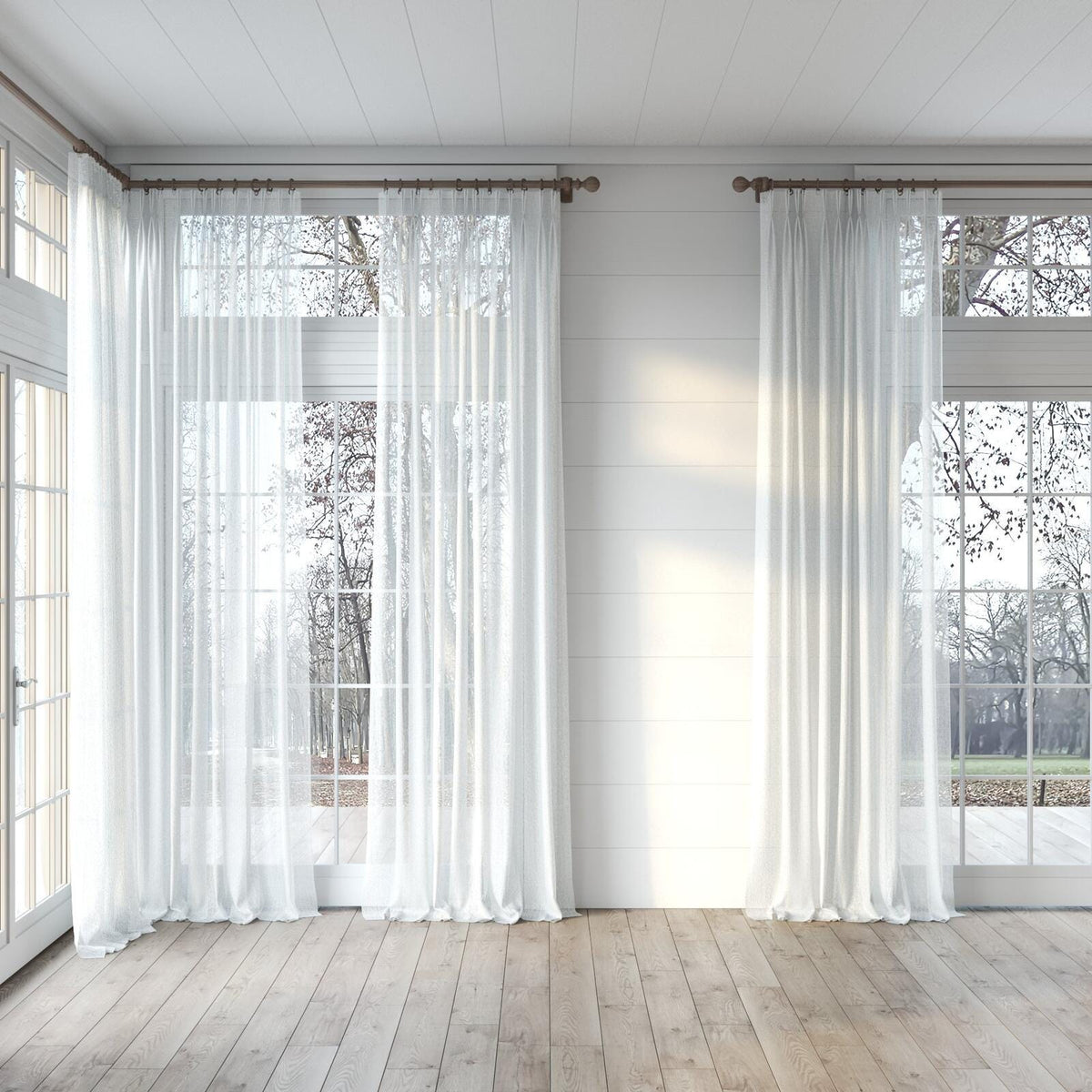 Sekers Twinkle Champagne fire retardant curtain fabric, view 5