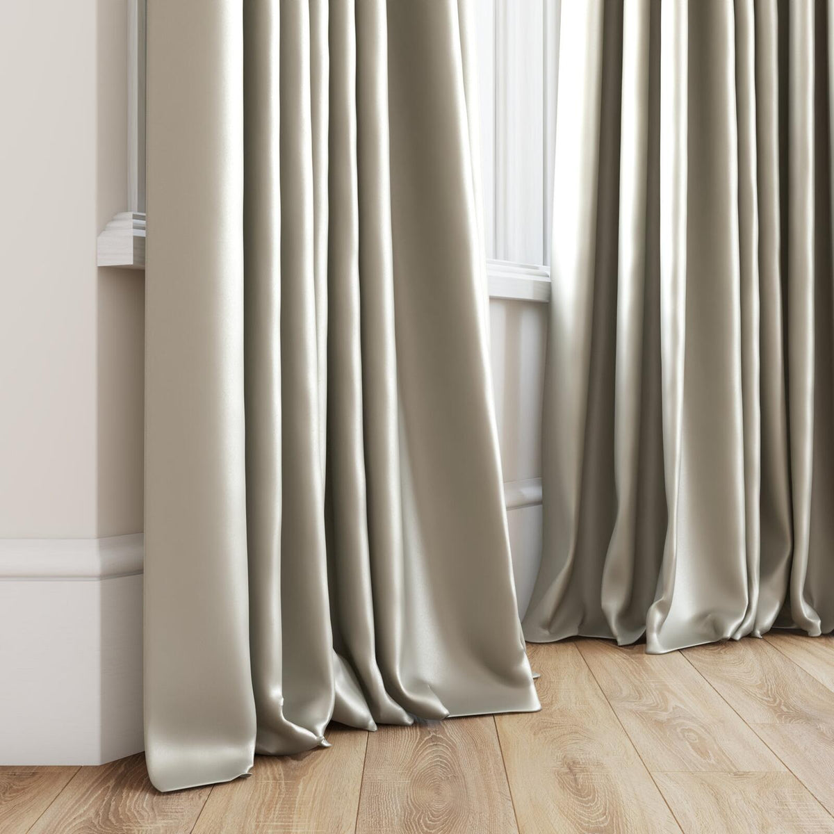 Sekers Vow Ecru fire retardant curtain fabric, view 2