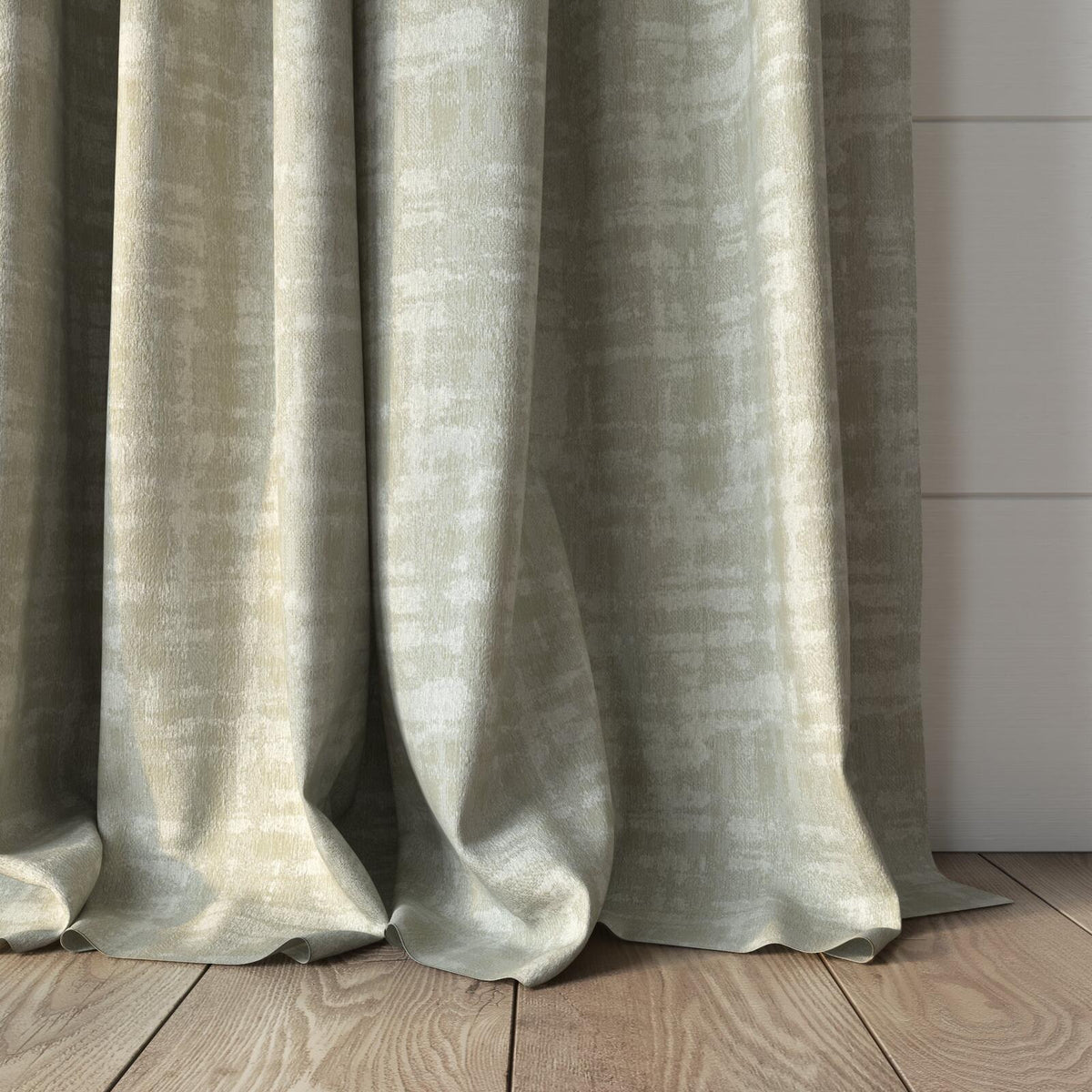 FR-One Modish Sage fire retardant curtain fabric, view 5