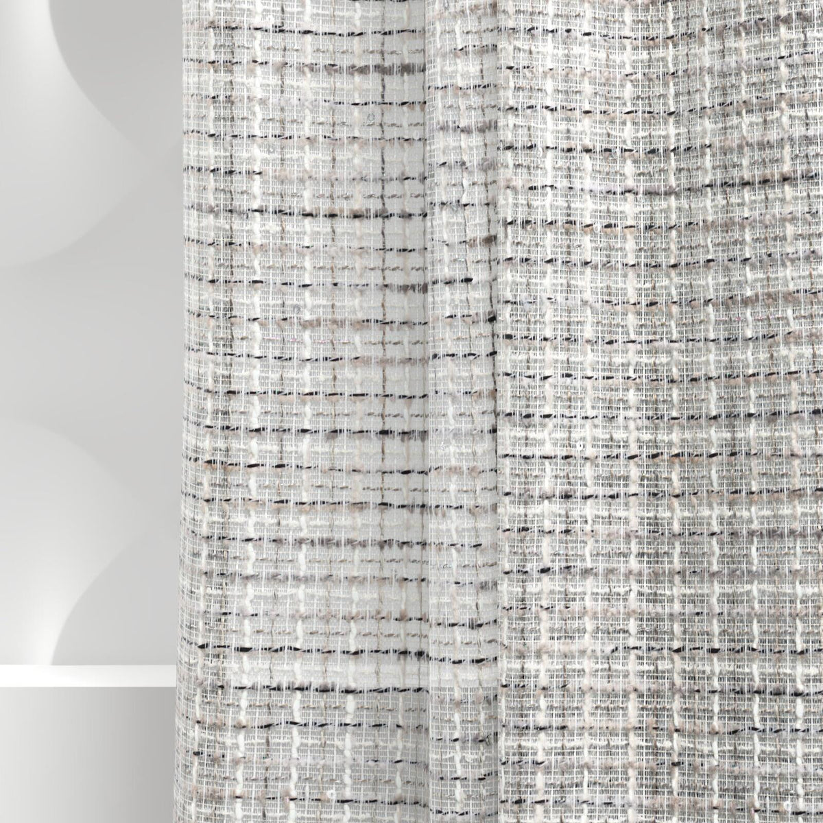 Sekers Glitz Sepia fire retardant curtain fabric, view 6