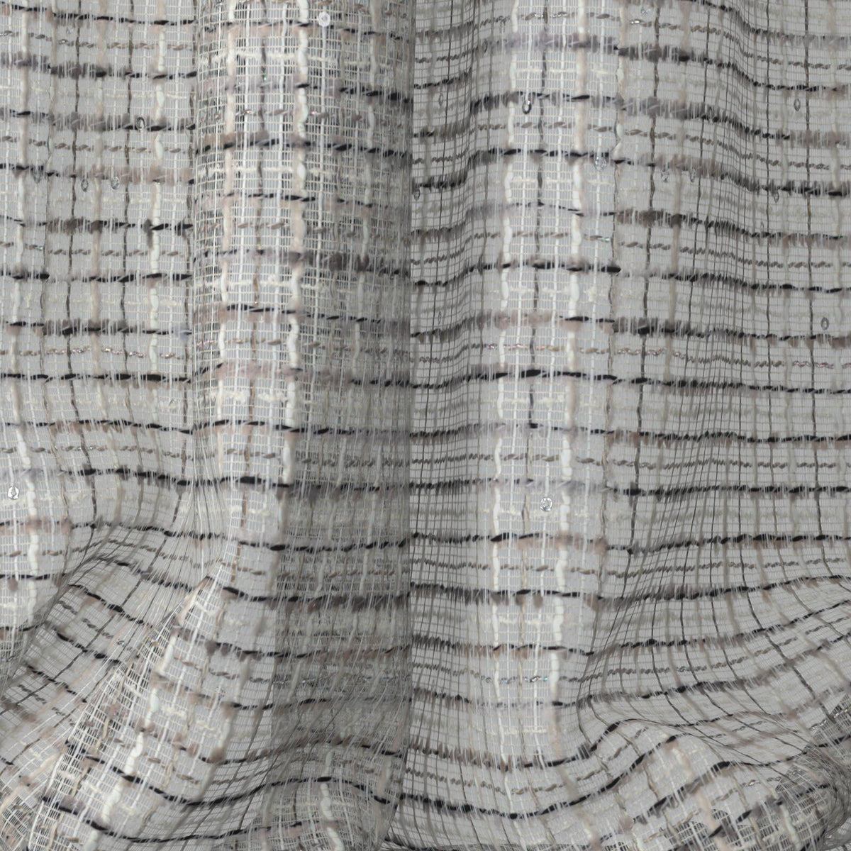 Sekers Glitz Sepia fire retardant curtain fabric, view 3