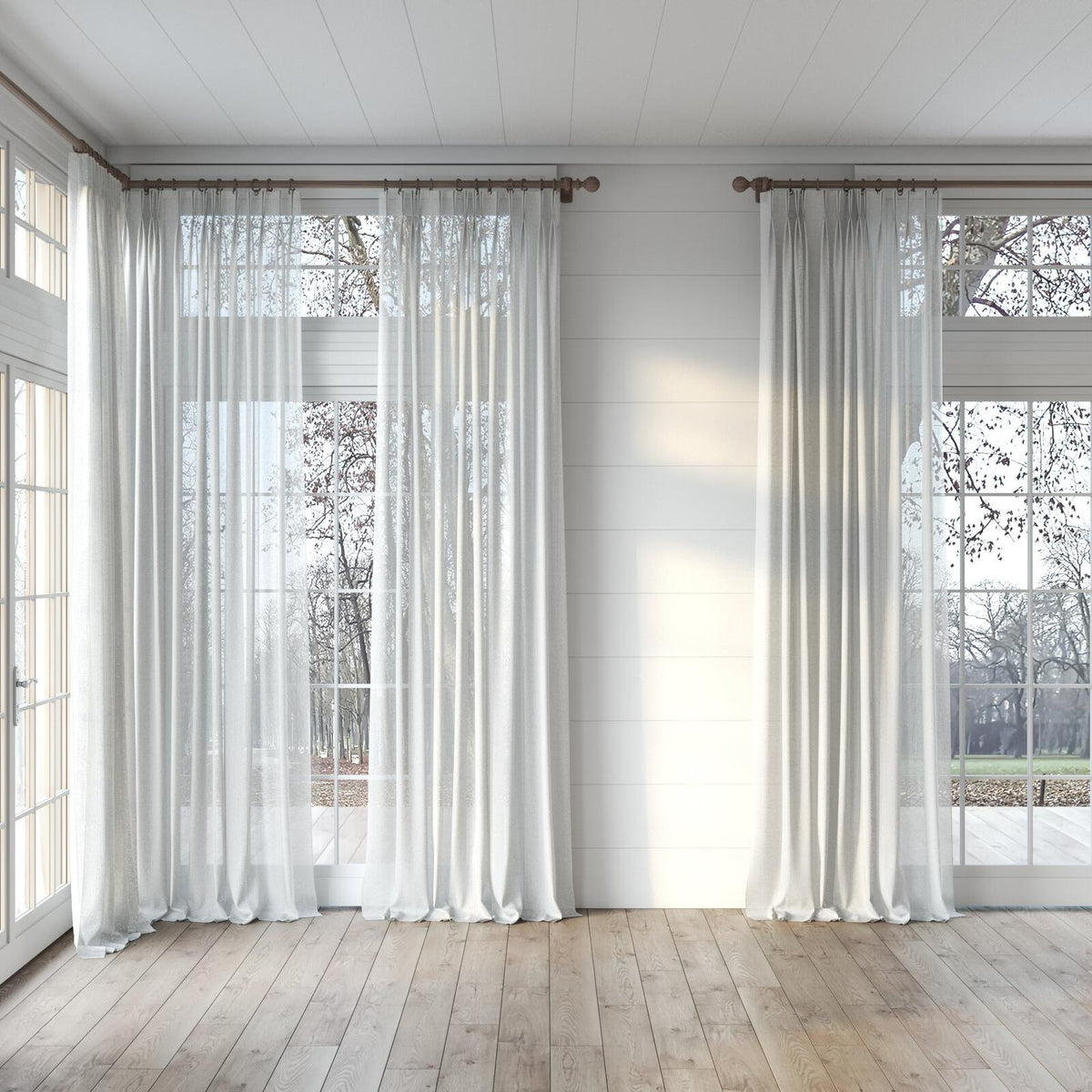 Sekers Marquee Truffle fire retardant curtain fabric, view 5