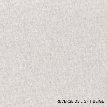 Sekers Lunar Silver & Light Beige fire retardant blackout, reverse face