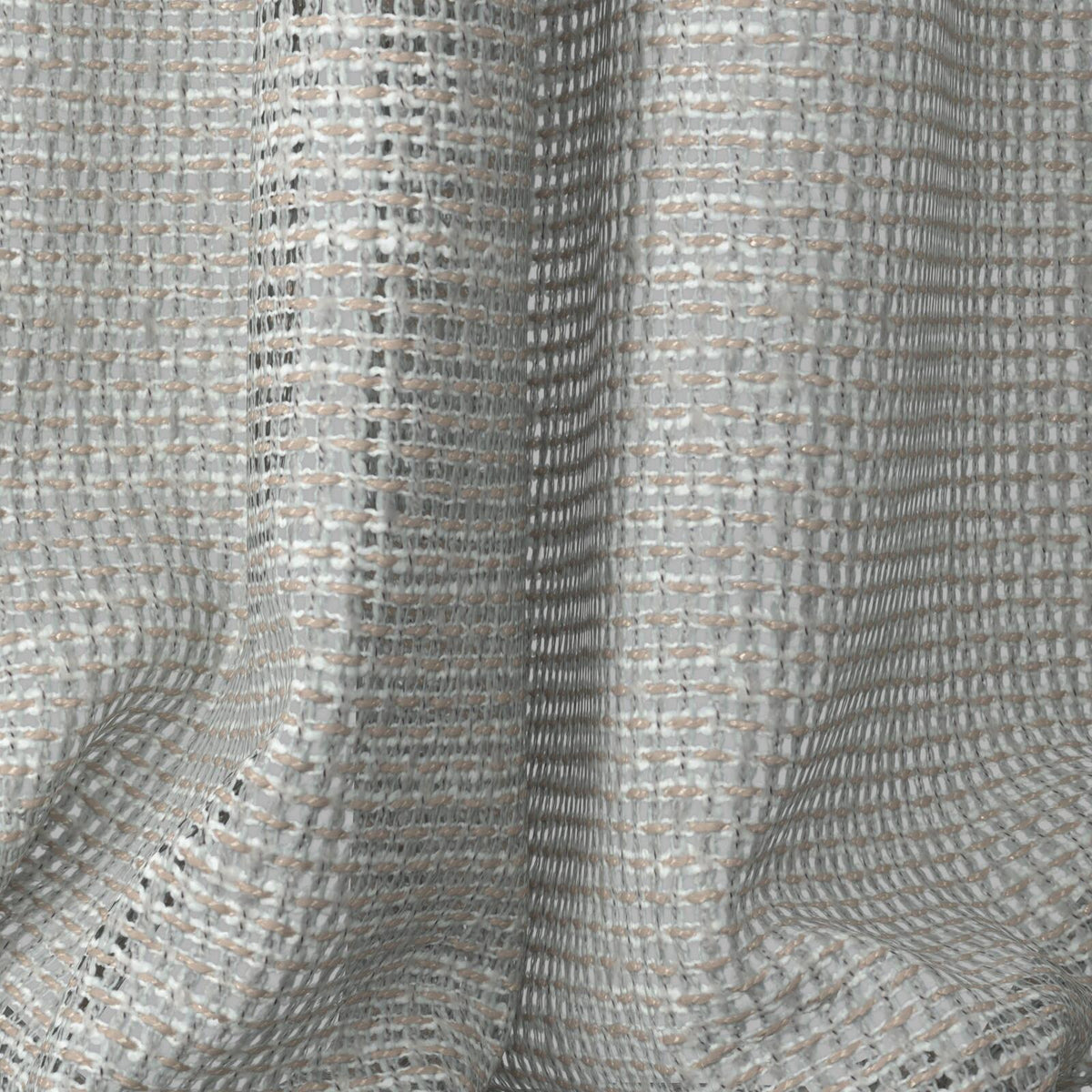 Sekers Fantasy Platinum fire retardant curtain fabric, view 5