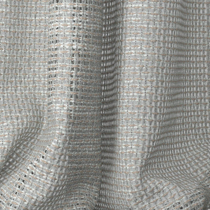 Sekers Fantasy Platinum fire retardant curtain fabric, view 5