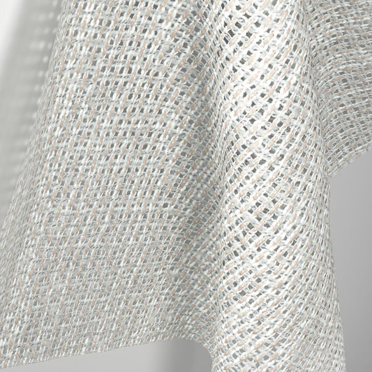 Sekers Fantasy Platinum fire retardant curtain fabric, view 2