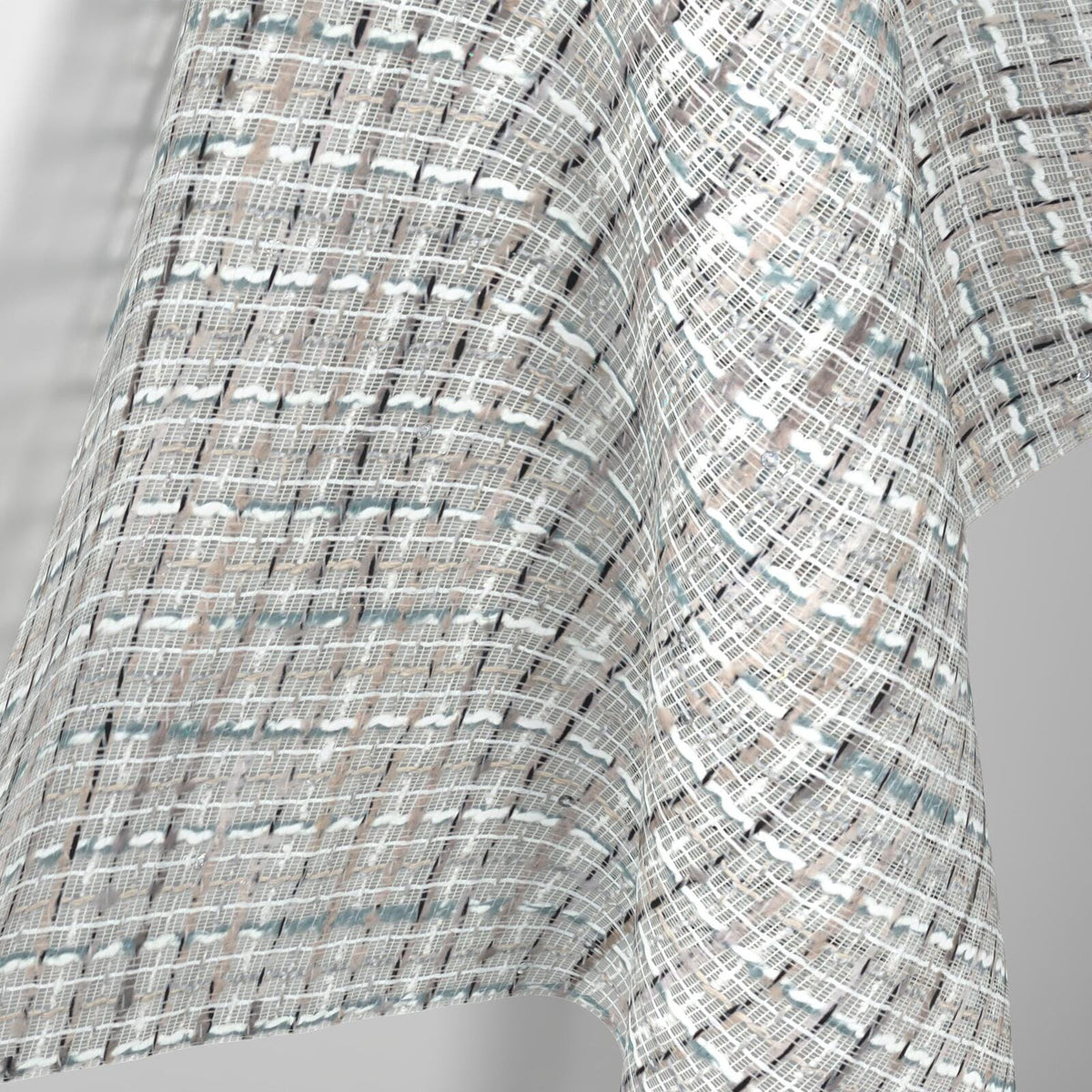 Sekers Glitz Topaz fire retardant curtain fabric, view 2