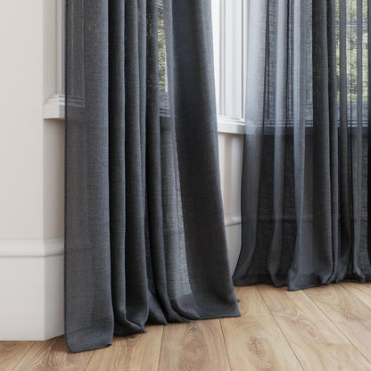 FR-One Statement Charcoal fire retardant curtain fabric, view 4