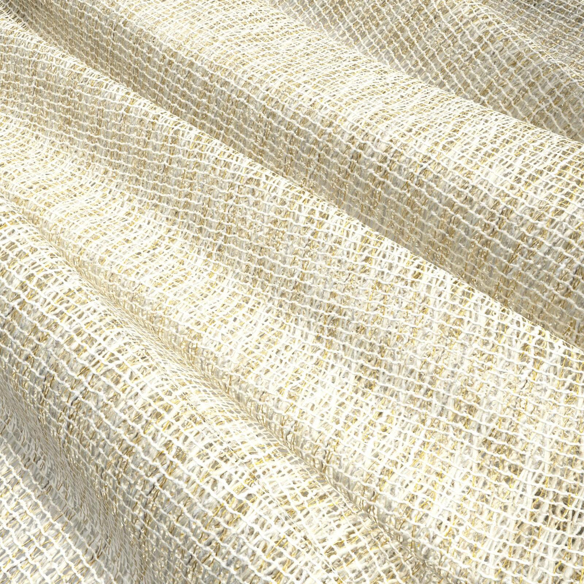 Sekers Twinkle Golden fire retardant curtain fabric, view 3