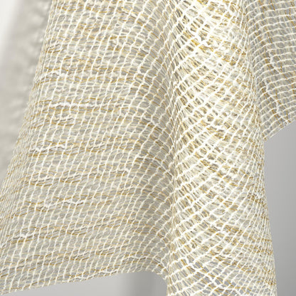 Sekers Twinkle Golden fire retardant curtain fabric, view 4
