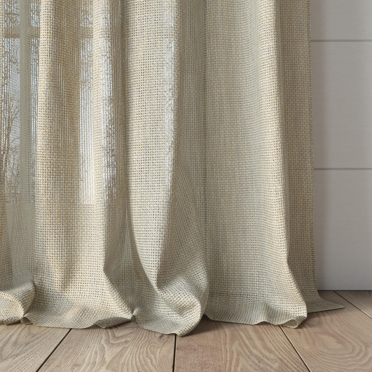 Sekers Marquee Gilded fire retardant curtain fabric, view 4