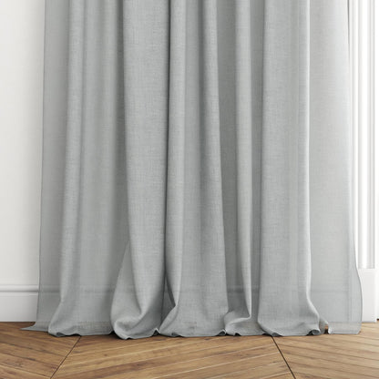 FR-One Statement Silver fire retardant curtain fabric, view 5