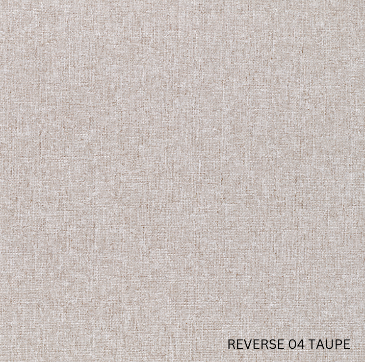 Sekers Lunar Cream & Taupe fire retardant blackout, reverse face