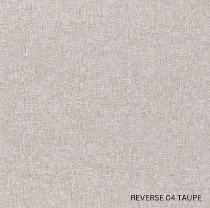 Sekers Lunar Cream & Taupe fire retardant blackout, reverse face