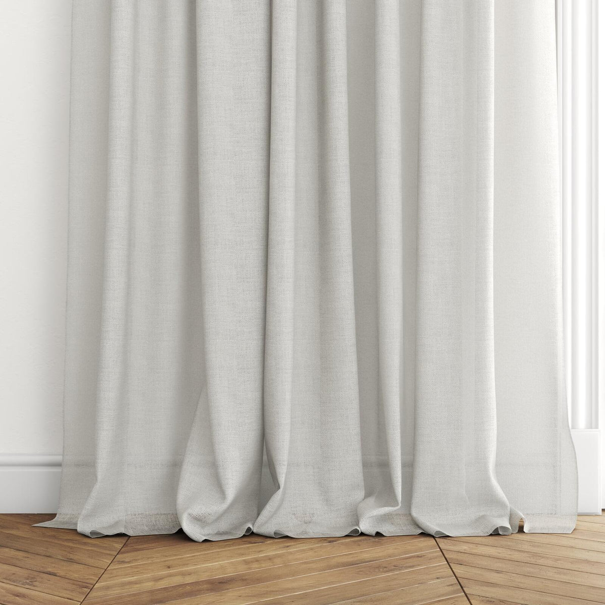 FR-One Statement Limestone fire retardant curtain fabric, view 5