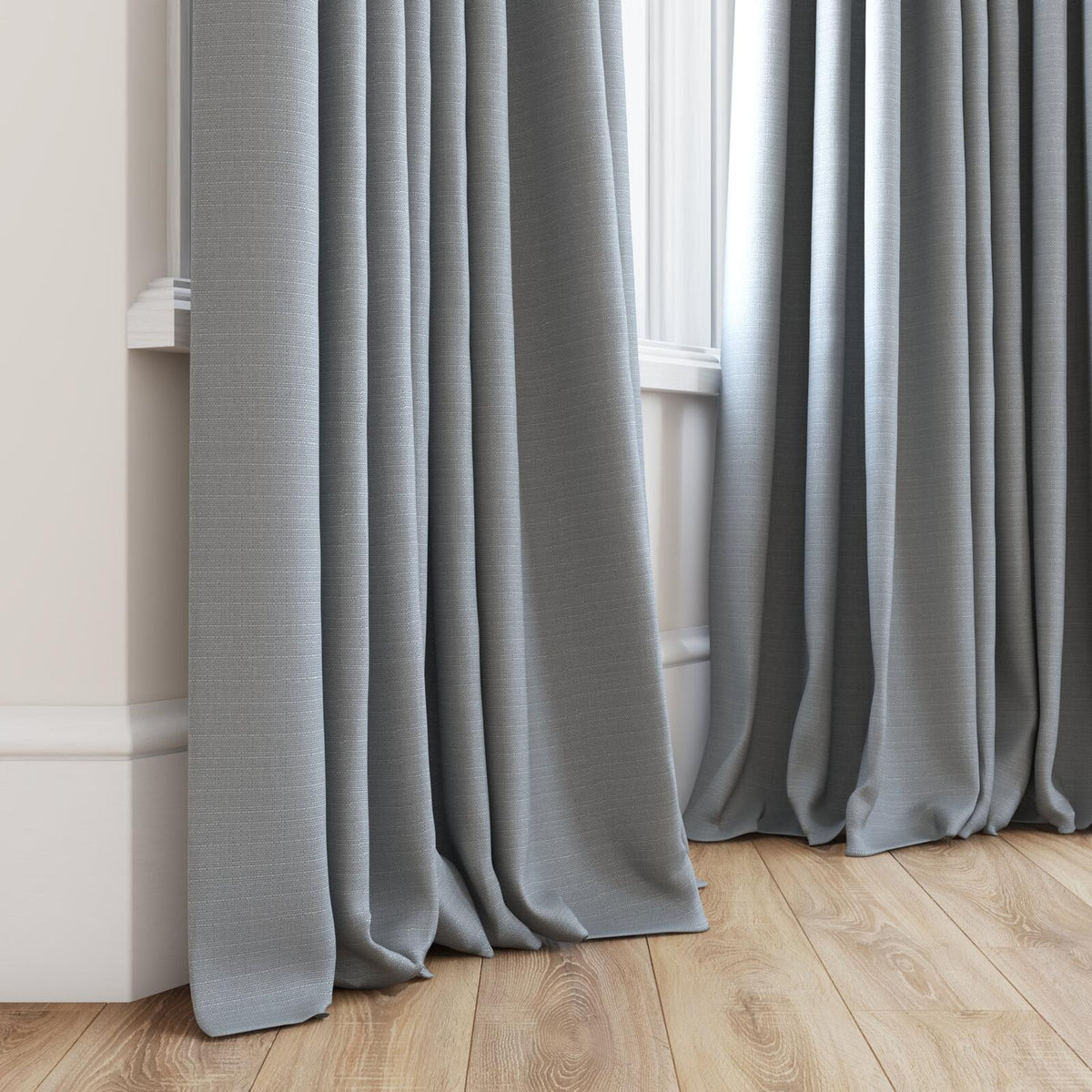 FR-One Darkness Silver fire retardant curtain fabric, view 4