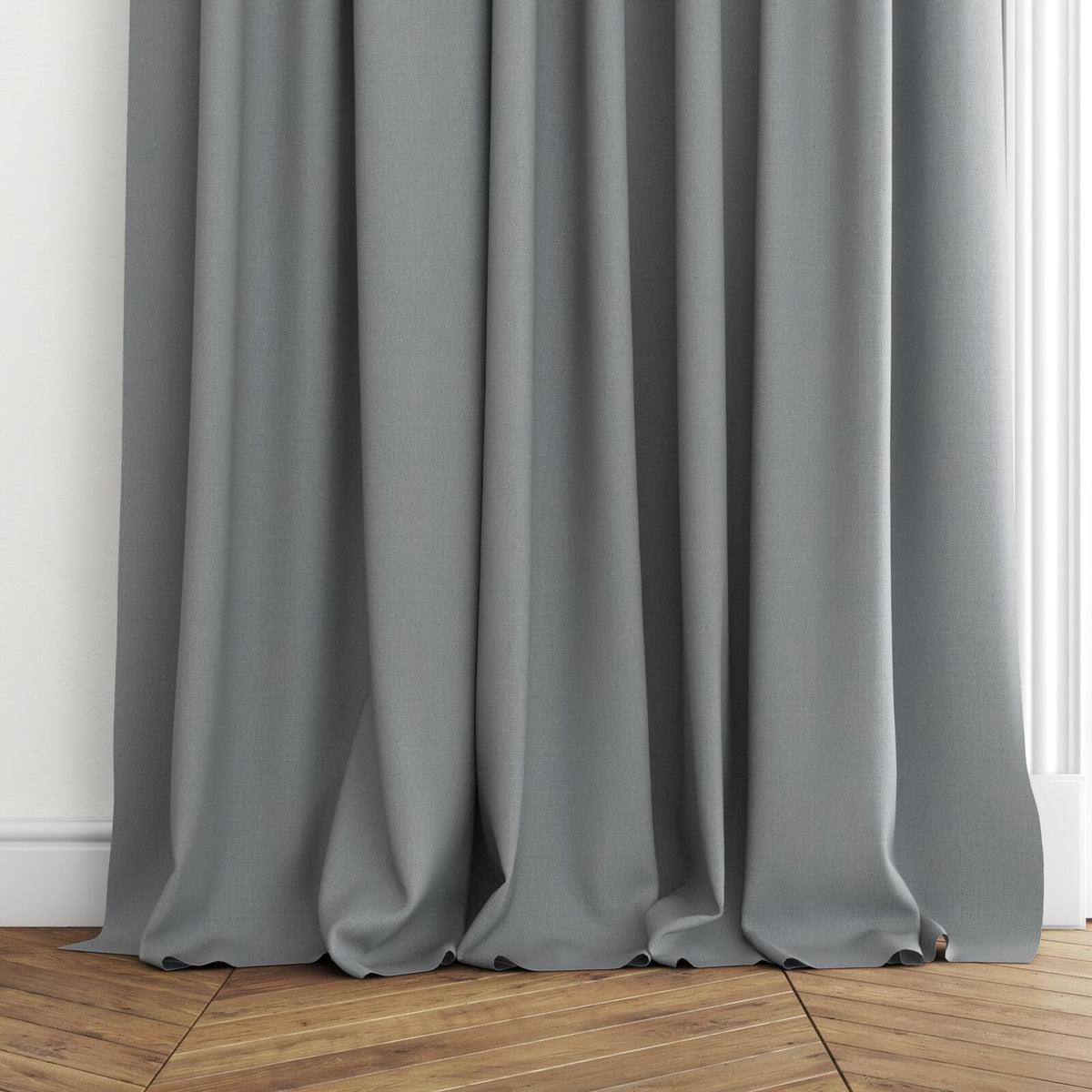 FR-One Darkness Aluminium fire retardant curtain fabric, view 4
