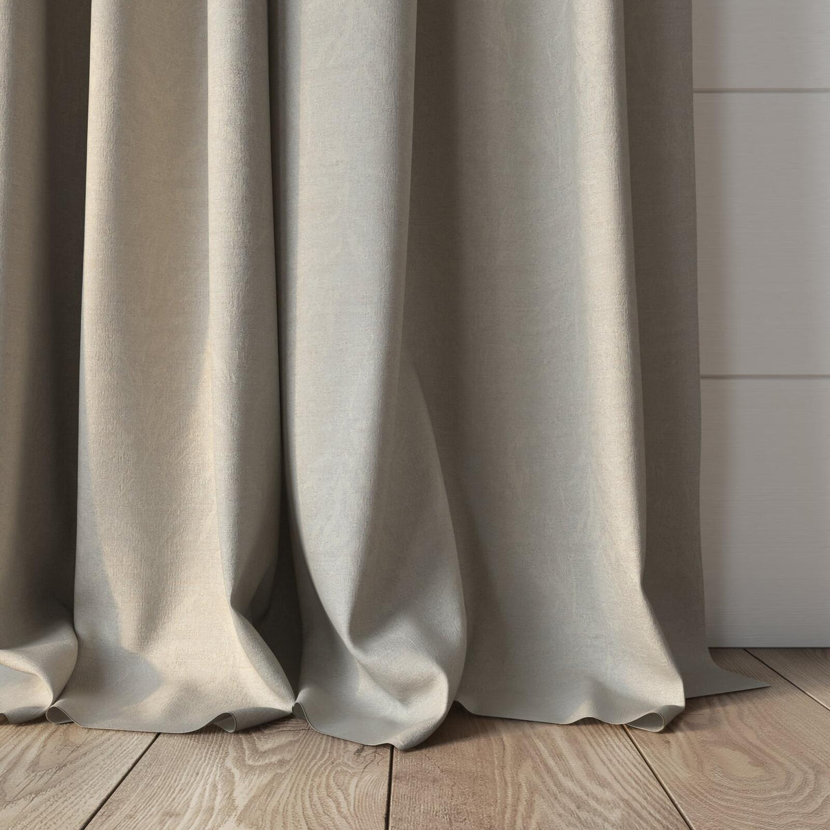 FR-One Carnaby Ivory fire retardant curtain fabric, view 5