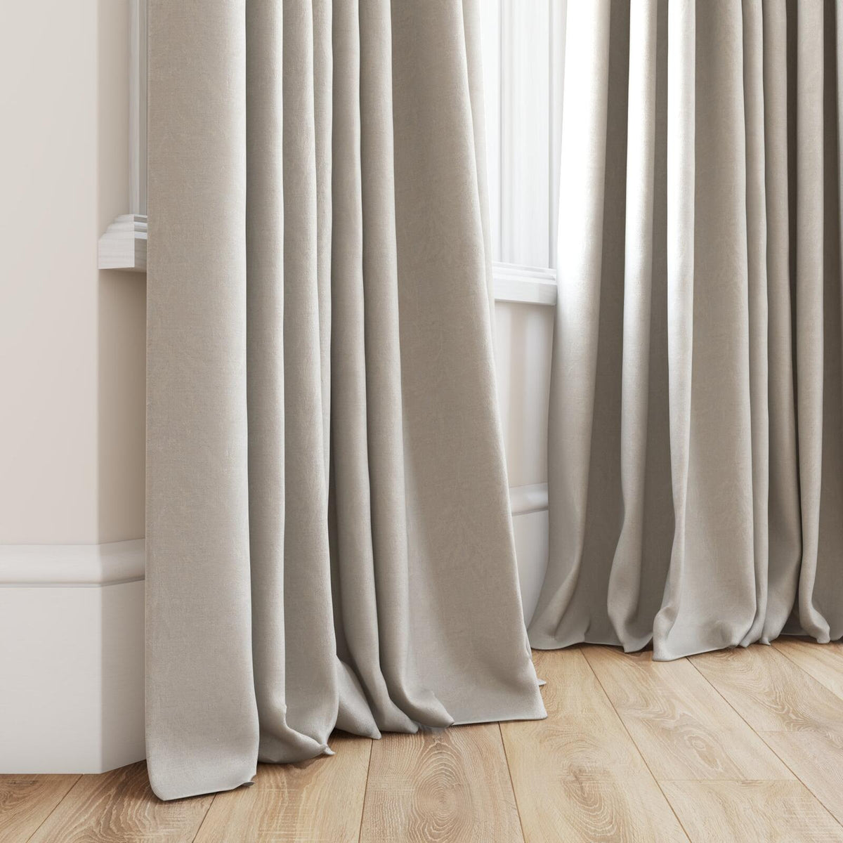 FR-One Carnaby Ivory fire retardant curtain fabric, view 4