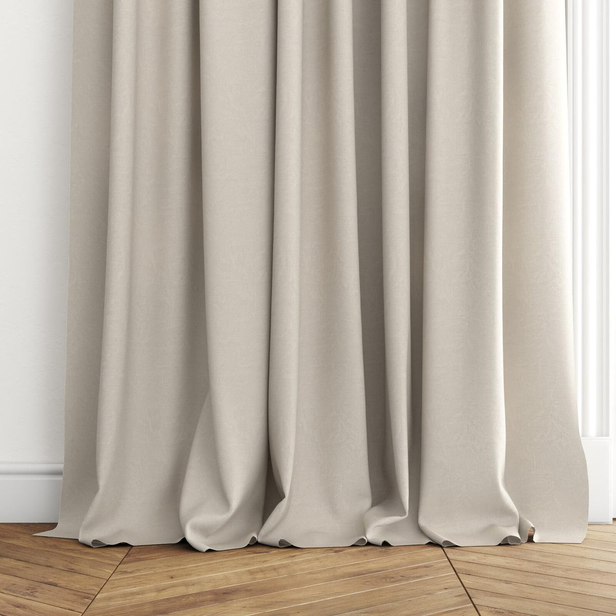 FR-One Carnaby Ivory fire retardant curtain fabric, view 6