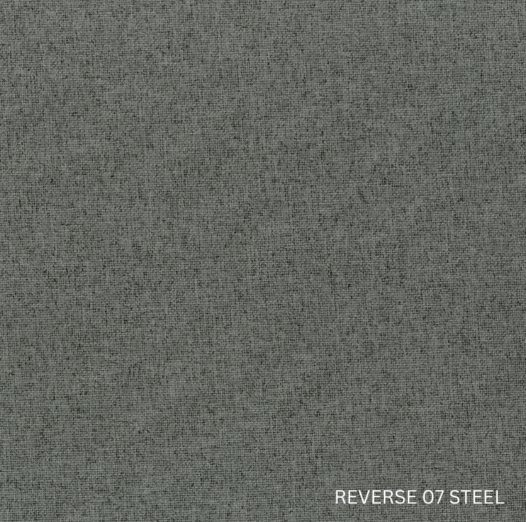 Sekers Lunar Charcoal & Steel fire retardant blackout, reverse face