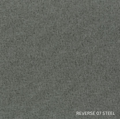 Sekers Lunar Charcoal & Steel fire retardant blackout, reverse face
