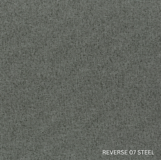 Sekers Lunar Charcoal & Steel fire retardant blackout, reverse face