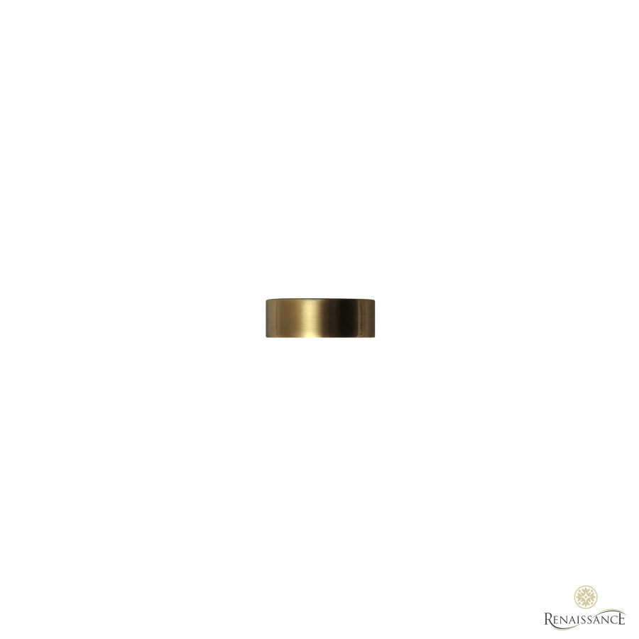 End cap finial for the Renaissance Contract 28mm curtain pole in Antique Brass