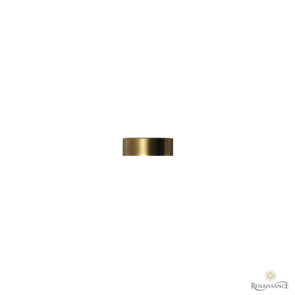 End cap finial for the Renaissance Contract 28mm curtain pole in Antique Brass