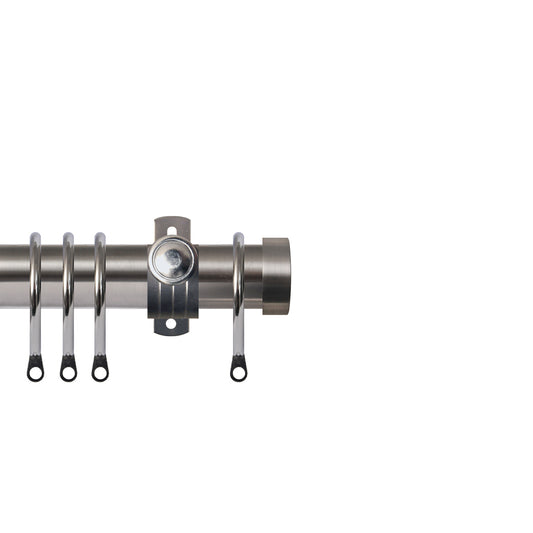 Contract 29mm stainless steel curtain pole set with Adjustable K brackets and end cap finials