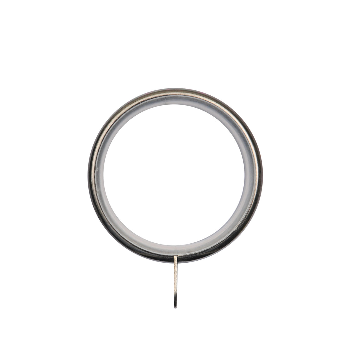 Non-lined curtain ring for the Renaissance Contract 28mm curtain pole in Black Nickel