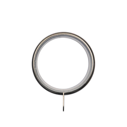 Non-lined curtain ring for the Renaissance Contract 28mm curtain pole in Black Nickel