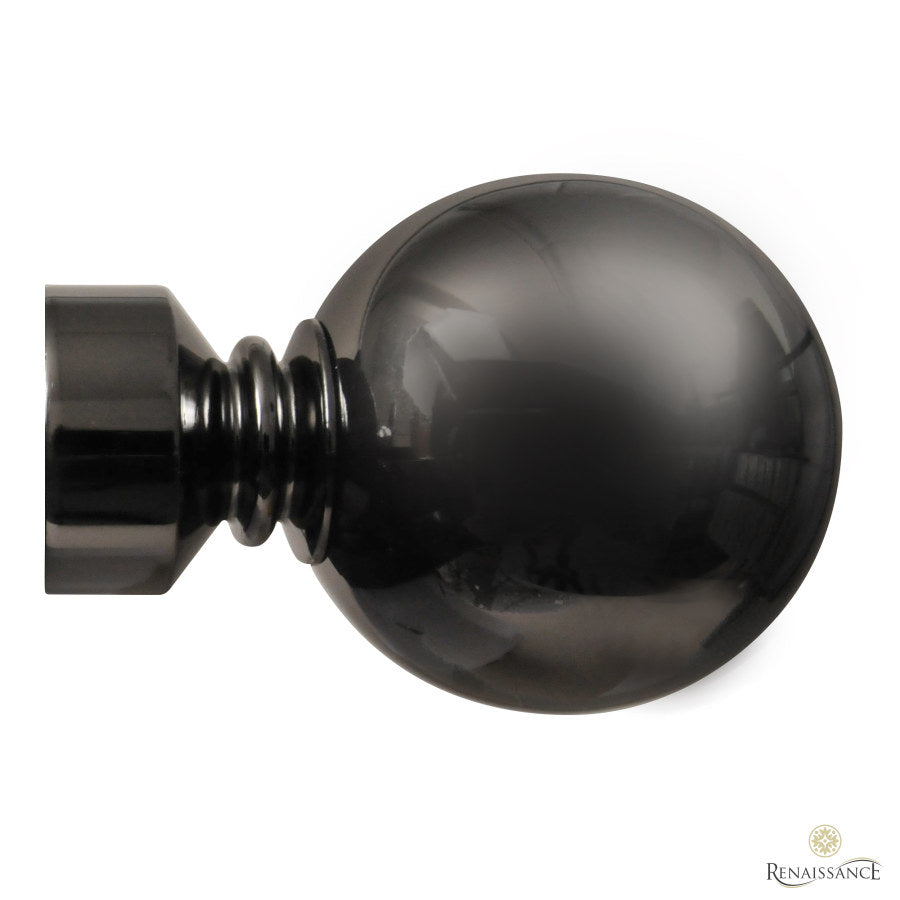 Contract 35mm ball finial in black nickel