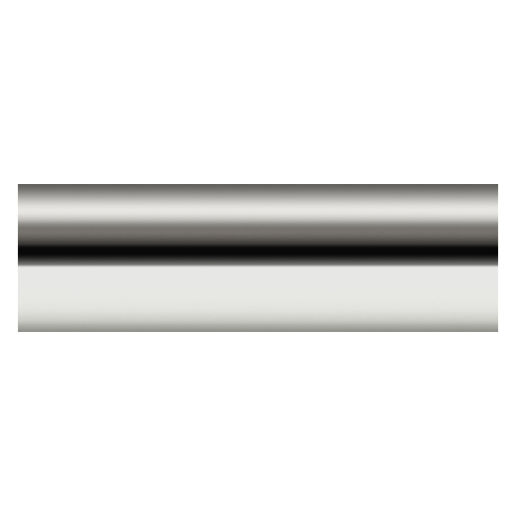 Contract 35mm curtain pole in polished silver, pole only