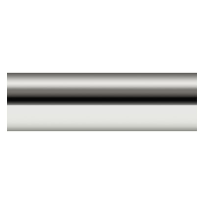 Contract 35mm curtain pole in polished silver, pole only