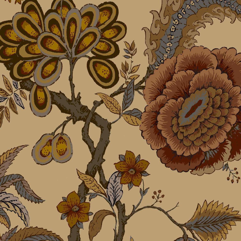 Mallion & Knowles Pompadour Rustic Fire Retardant Curtains texture detail