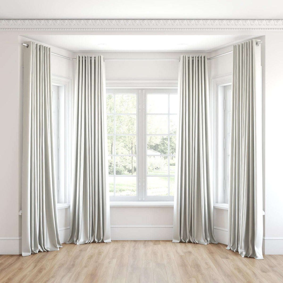 Sekers Vow Vanilla fire retardant curtain fabric, view 3