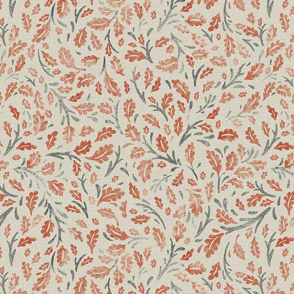 Arbor Stone/Paprika Fire Retardant Curtain Fabric