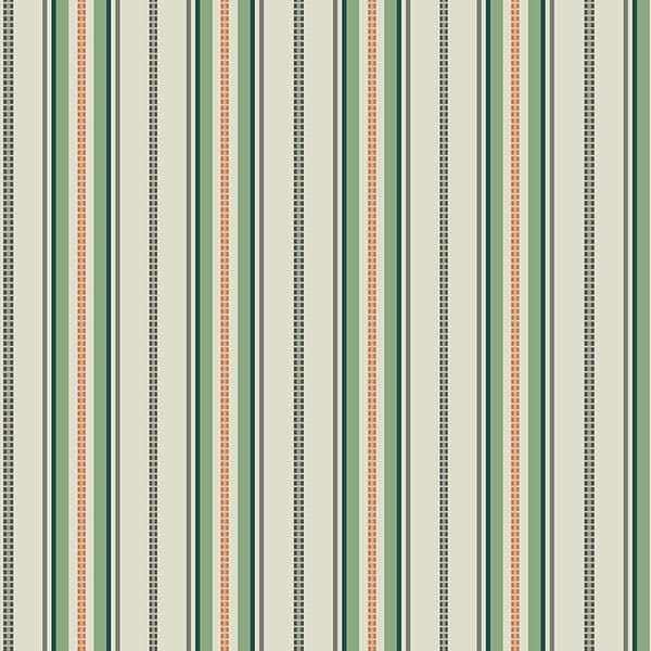 Fable Beige/Green Fire Retardant Curtain Fabric