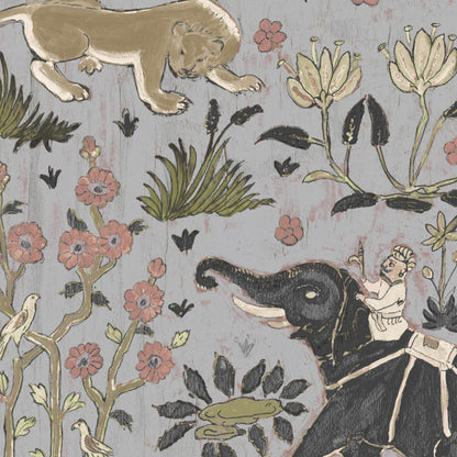Mallion & Knowles Maharaja Silver Fire Retardant Curtains texture detail
