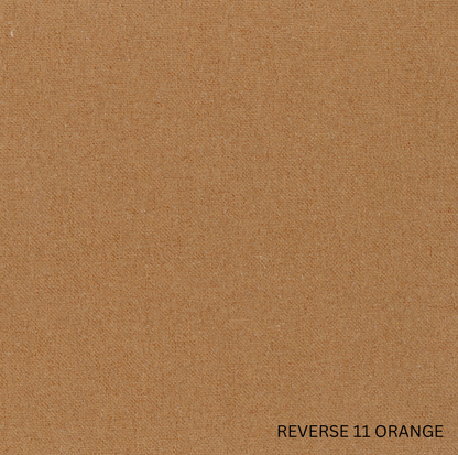 Sekers Lunar Yellow & Orange fire retardant blackout, reverse face