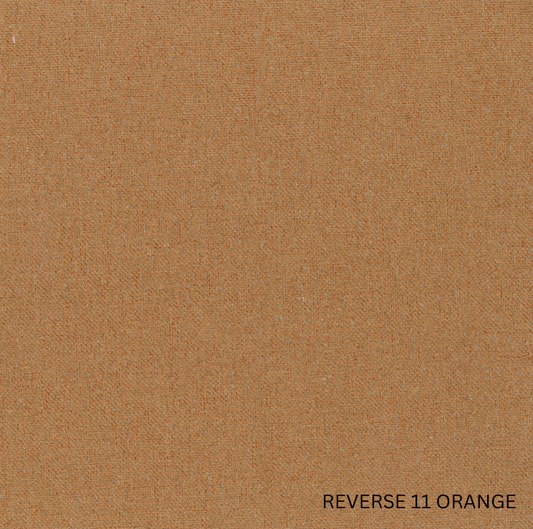 Sekers Lunar Yellow & Orange fire retardant blackout, reverse face